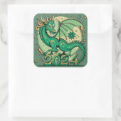 シンボル2024新年グリーンウッドドラゴン スクエアシール (バッグ)