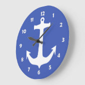 シンボル/アイコンのみ – いかり+アイディア ラージ壁時計 (傾斜)