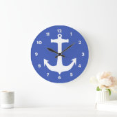 シンボル/アイコンのみ – いかり+アイディア ラージ壁時計 (ホーム)