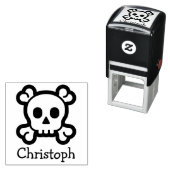 シンボル/アイコン – スカル&ボーン+名前 セルフインキングスタンプ (インサイチュ)