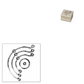 シンボルRUNA金ゴールド+バックグラー。&アイディア ラバースタンプ (押印)