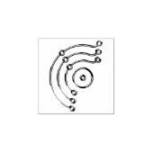 シンボルRUNA金ゴールド+バックグラー。&アイディア ラバースタンプ (インプリント)