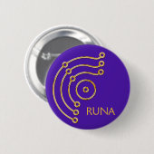 シンボルRUNA /金ゴールド, RUNAバイオレット 缶バッジ (正面&裏面)