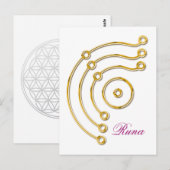 シンボルRUNA /金ゴールド, Runa ポストカード (正面/裏面)