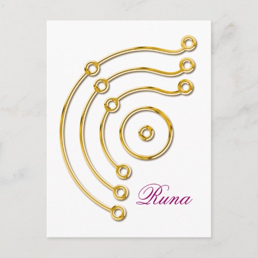 シンボルRUNA /金ゴールド, Runa ポストカード (正面)