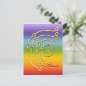 シンボルRUNA /金ゴールド, Runa ポストカード (スタンド正面)