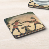 シンポジウムのために食糧準備している使用人詳細frを コースター (左側)