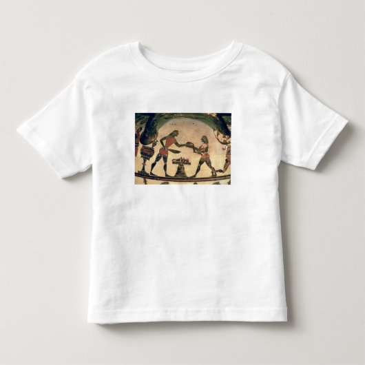 シンポジウムのために食糧準備している使用人詳細frを トドラーTシャツ (正面)