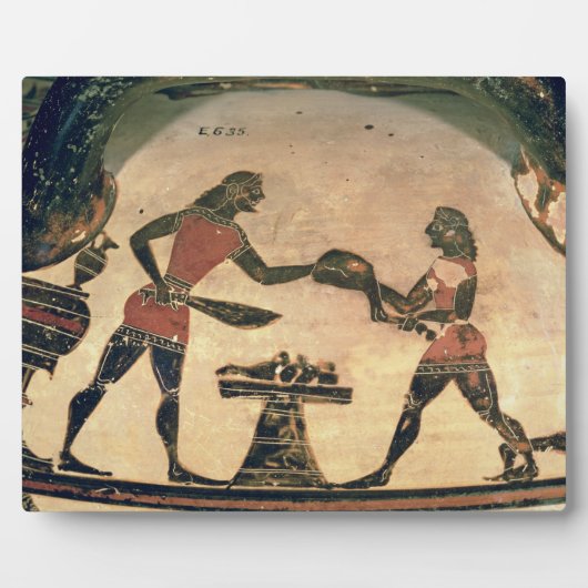 シンポジウムの準備をする召使たち詳細 フォトプラーク (正面)