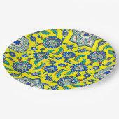 シンメトリックスブルー伝統的グリーンデコールイズニク ペーパープレート (アングル)