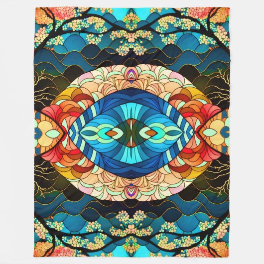 シンメトリフォレストア日本のートスタイル フリースブランケット (正面)