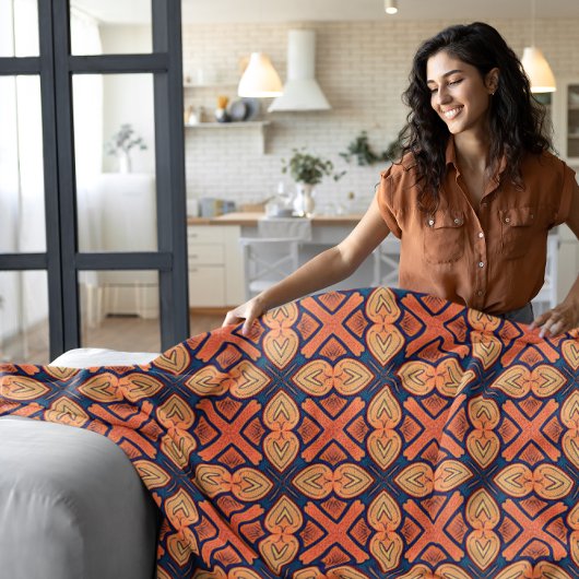 シンメ鮮やかル芸術的 フリースブランケット