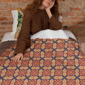 シンメ鮮やかル芸術的 フリースブランケット