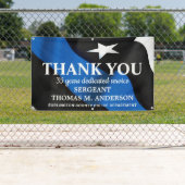 シンモダンブルーラインありがとう警察の退職 横断幕 (インサイチュ)