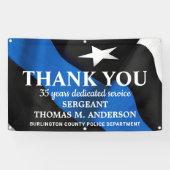 シンモダンブルーラインありがとう警察の退職 横断幕 (横)