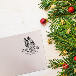 シンリックキャット差出人住所クリスマス ラバースタンプ