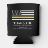 シン金ゴールドライン警察ディスパッチ愛国心ありがとう 缶クーラー (正面)