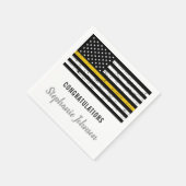 シン金ゴールドライン911警察ディスパッチャパーティー スタンダードカクテルナプキン (角)