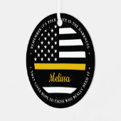 シン金ゴールド回線911 Dispatcherクリスマス メタルオーナメント (正面左)