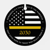 シン金ゴールド回線911 Dispatcherクリスマス メタルオーナメント (裏面)