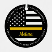 シン金ゴールド回線911 Dispatcherクリスマス メタルオーナメント (正面)