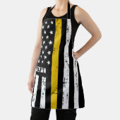 シン金ゴールド線フラグ911パーソナライズされたディスパッチャ エプロン (インサイチュ)