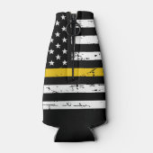 シン金ゴールド線フラグ911パーソナライズされたディスパッチャ ボトルクーラー (裏面)