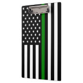 シン・グリーンライン・フラッグ：愛国的な軍人退役者 クリップボード (左)