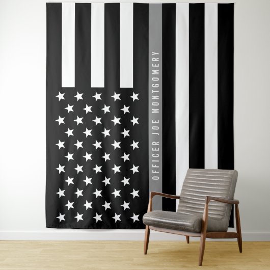 シン・グレイ・ライン アメリカ国旗 修正 退職 タペストリー (インサイチュ)