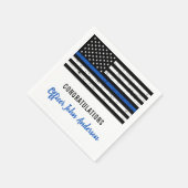 シン・ブルーライン法執行警察パーティー スタンダードカクテルナプキン (角)