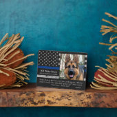 シン・ブルー・ライン警官 K9 警察犬追悼記念 フォトプラーク (側面)