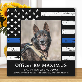 シン・ブルー・ライン警官 K9 警察犬追悼記念 フォトプラーク