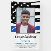 シン・ブルー・ライン警察官卒業党 横断幕 (縦)