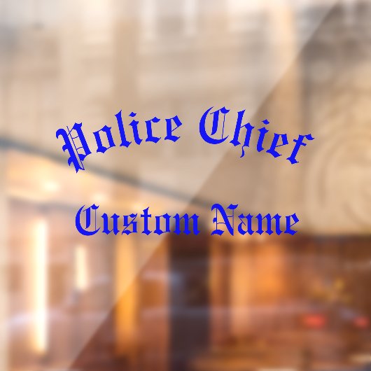 シン・ブルー・ライン警察署長 ウィンドウサイン