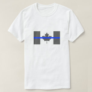 シン·ブルー·ライン·カナダの国旗警察 Tシャツ
