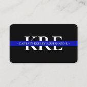 シン・ブルー・ライン・ロー・ポリス・オフィサーモダン 名刺 (正面)