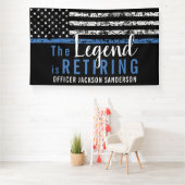 シン・ブルー・ライン 法執行機関 警察官 引退 横断幕 (インサイチュ)