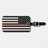 シン・レッド・ライン・フラッグ：消防士ヒーロー記念館 ラゲッジタグ (正面横)