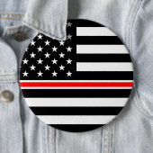 シン・レッド・ライン・フラッグ:消防士ヒーロー記念館 缶バッジ (インサイチュ)