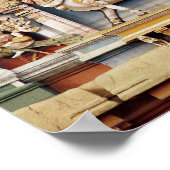 シヴァとパルヴァティの乗馬を描いたレリーフ、 浮き彫り ポスター (角)