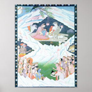 シヴァとパルヴァティの神聖な家族 ポスター