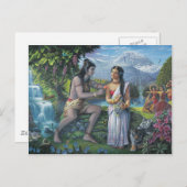 シヴァとパルヴァティ – めでたい夫婦 ポストカード (正面/裏面)