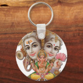 シヴァと家族 キーホルダー (正面)