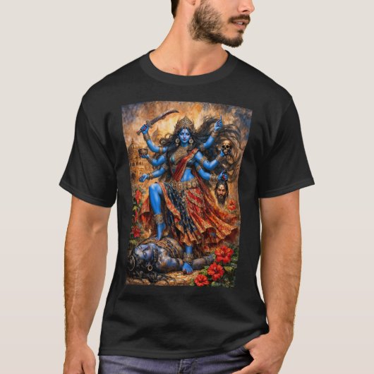 シヴァの上のカリのダンス Tシャツ (正面)