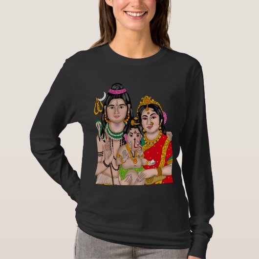 シヴァの家族Tシャツ Tシャツ (正面)