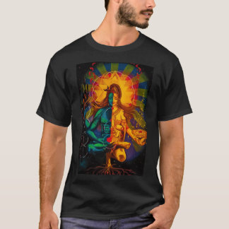 シヴァシャクティ 神シヴァと女神パールヴァティのビンテージ フ Tシャツ