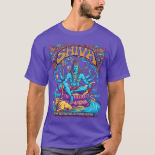 シヴァプリント ヒンズー教の神 メンズ レディース スピリチュアルオプス 金曜日 Tシャツ