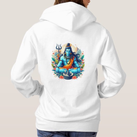 シヴァ神のイメージTシャツ・フーディーデザイン パーカ (裏面)