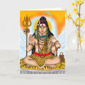 シヴァ神のグリーティングカード カード (黄色い花)