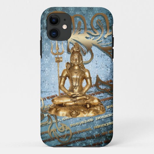 シヴァ金ゴールドブルーケースメイトiPhone 5ユニバーサルケース Case-Mate iPhoneケース (裏面)